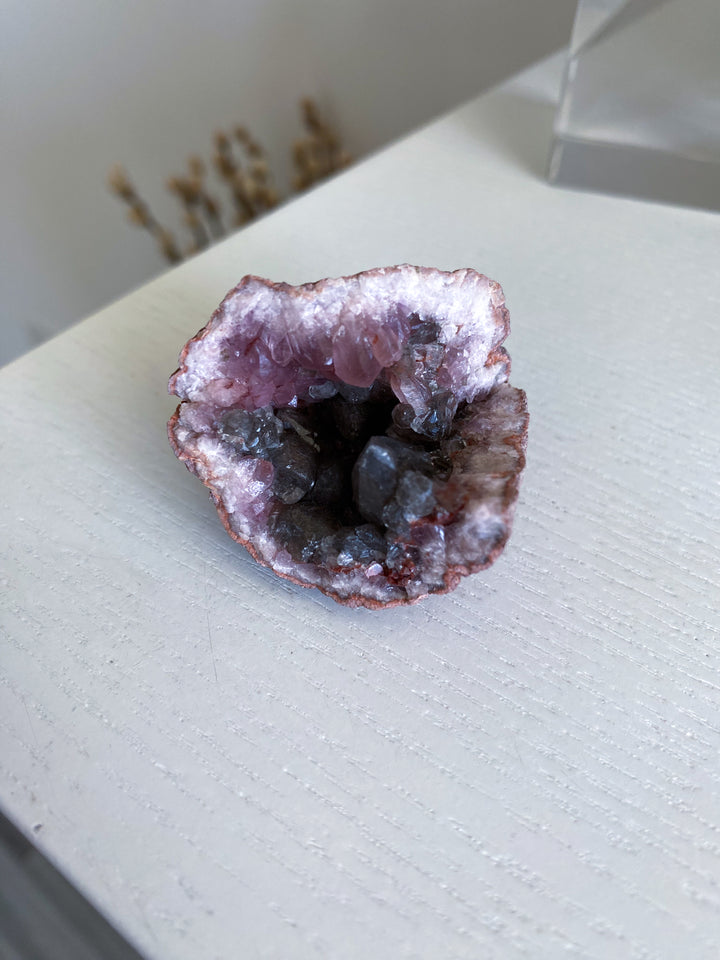 Pink Amethyst Geode w/ Iron #9