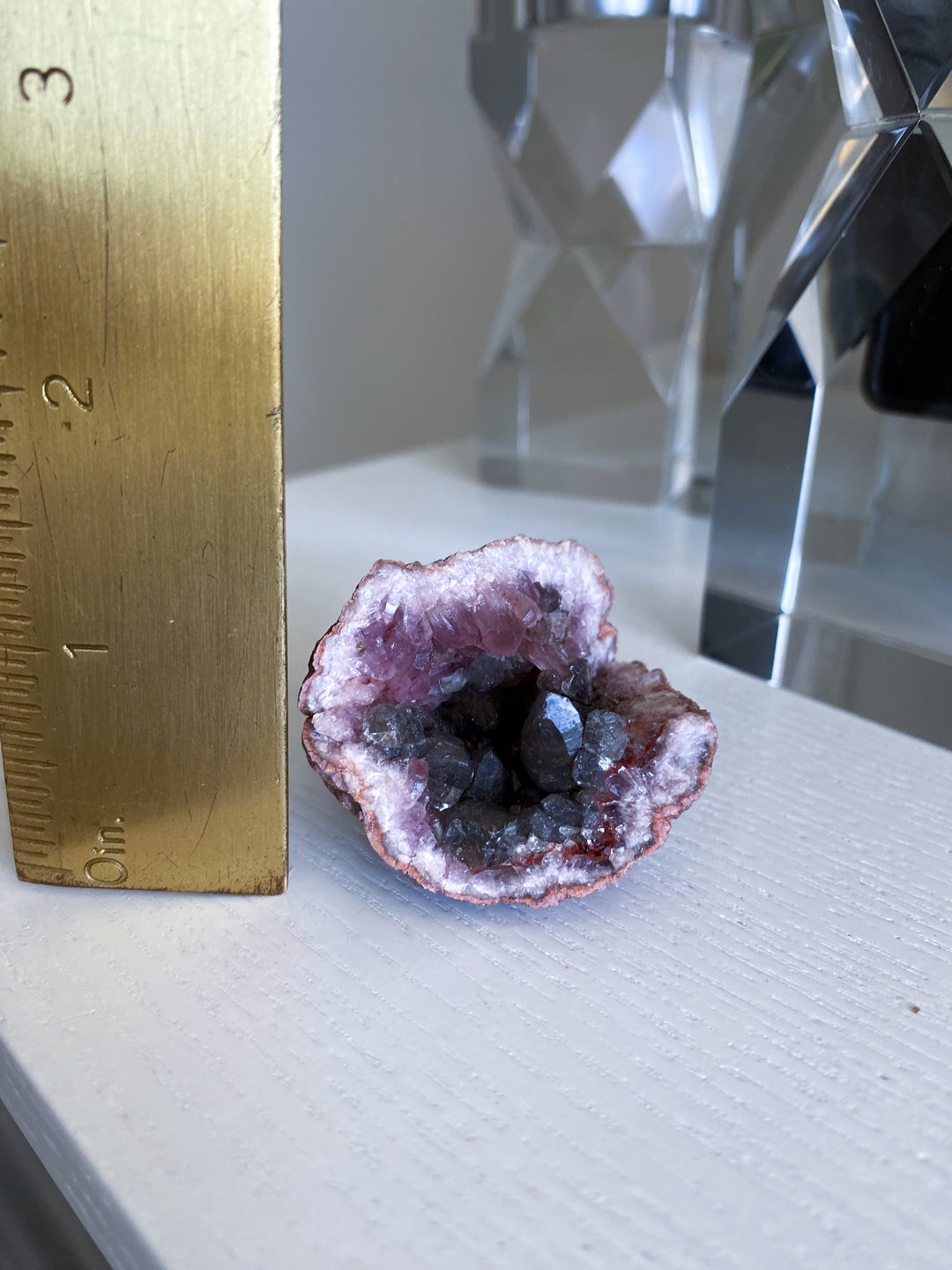 Pink Amethyst Geode w/ Iron #9