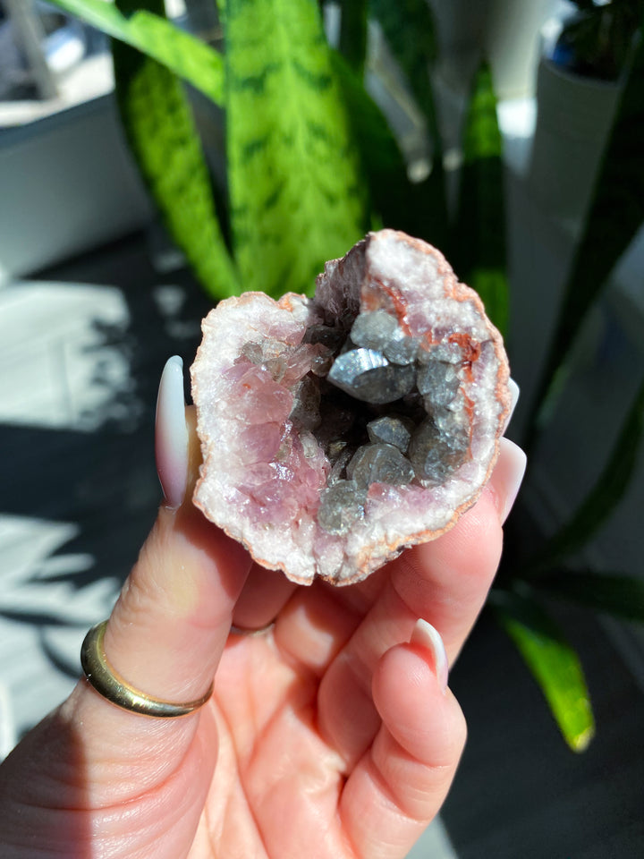 Pink Amethyst Geode w/ Iron #9