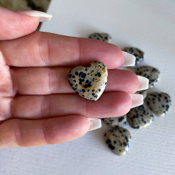 Dalmatian Jasper Mini Heart