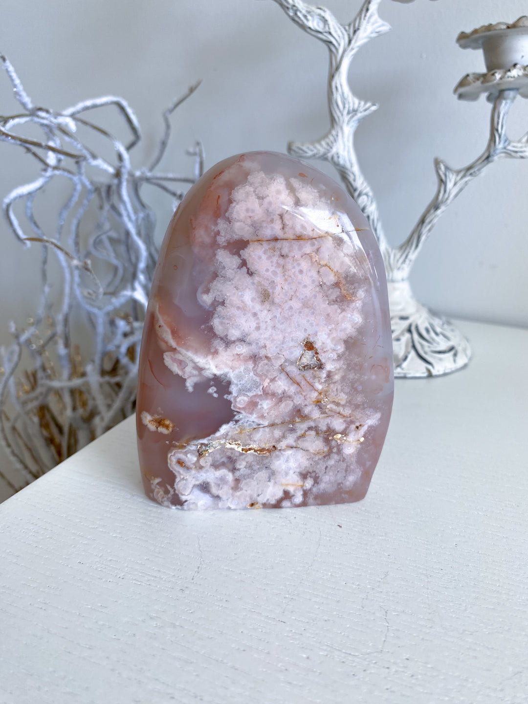 Mauve, Pink Flower Agate Freeform #18