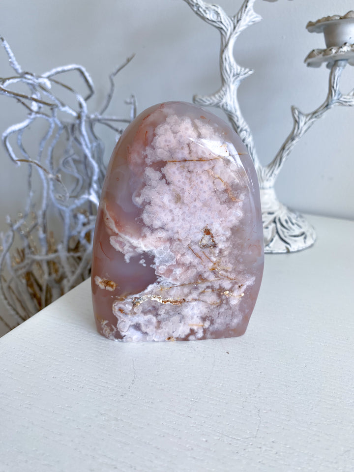 Mauve, Pink Flower Agate Freeform #18