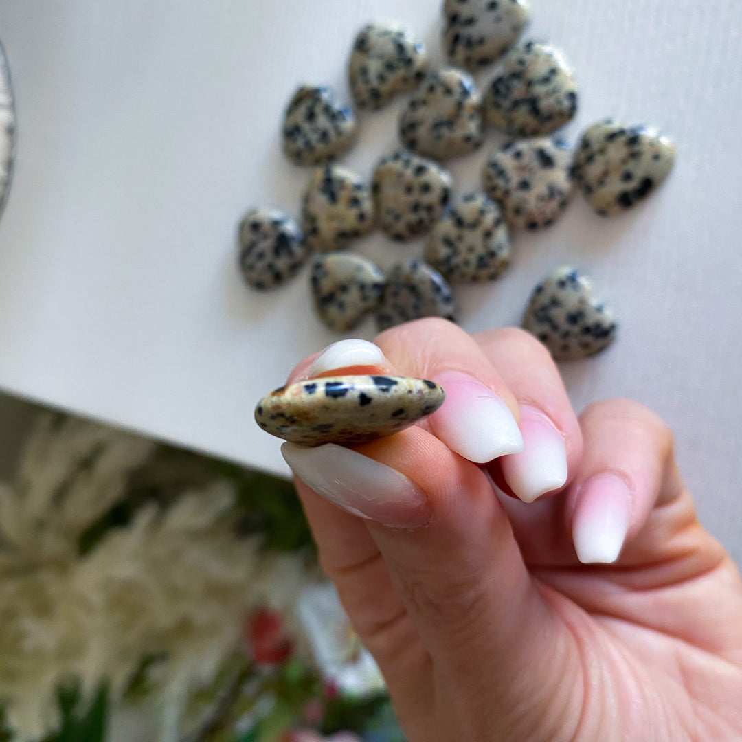 Dalmatian Jasper Mini Heart