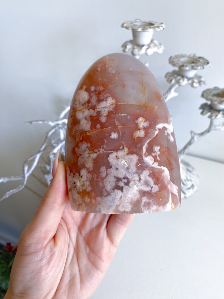 Mauve, Pink Flower Agate Freeform #18