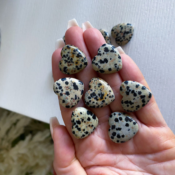 Dalmatian Jasper Mini Heart