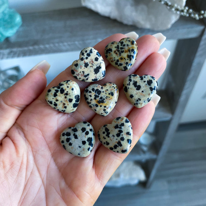 Dalmatian Jasper Mini Heart