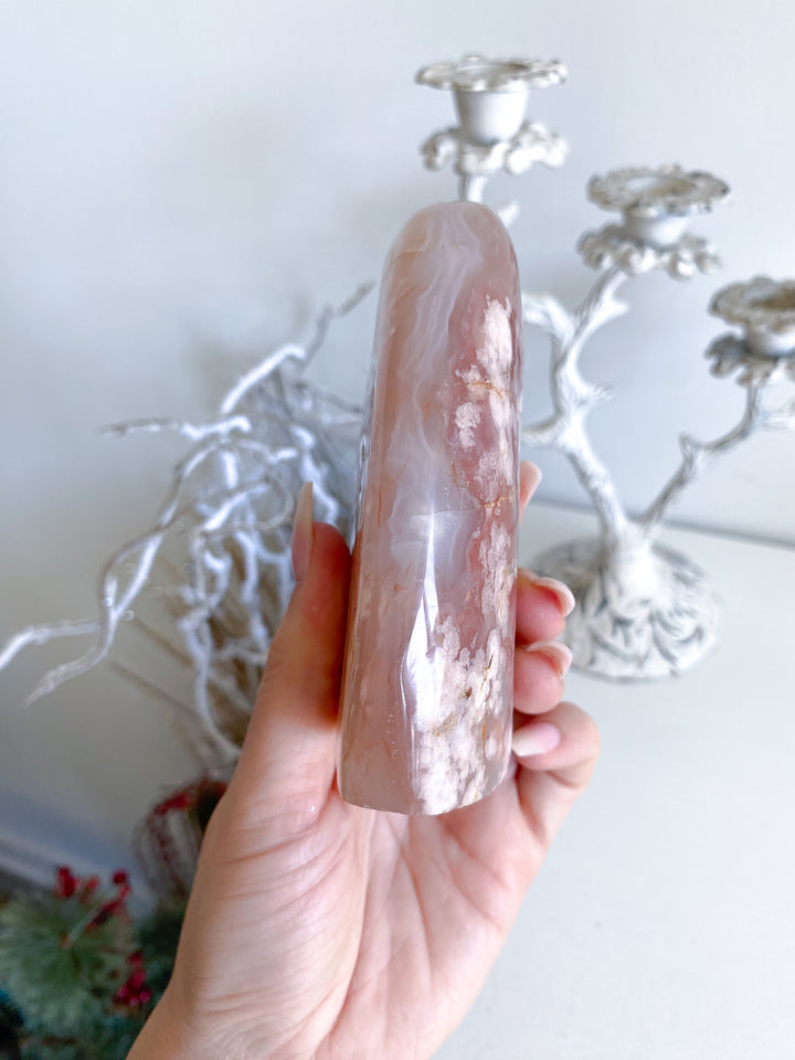 Mauve, Pink Flower Agate Freeform #18