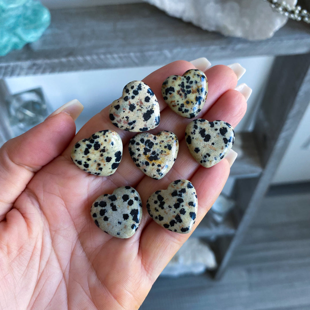 Dalmatian Jasper Mini Heart