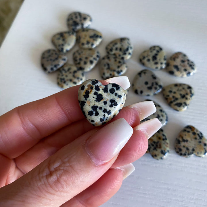 Dalmatian Jasper Mini Heart