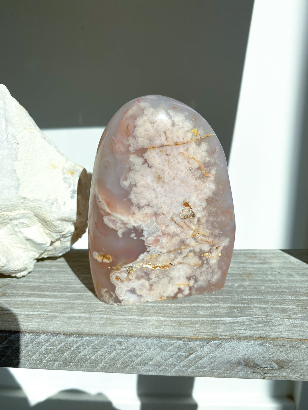 Mauve, Pink Flower Agate Freeform #18