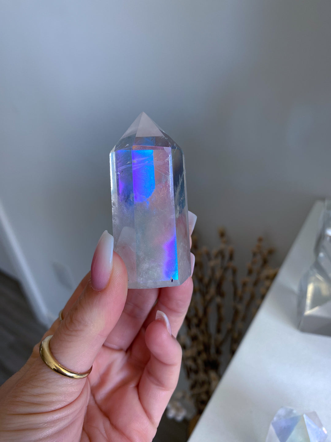 Unique Angel Aura Quartz Tower