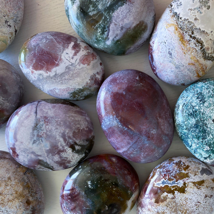 Pastel Unicorn Jasper Palm Stone