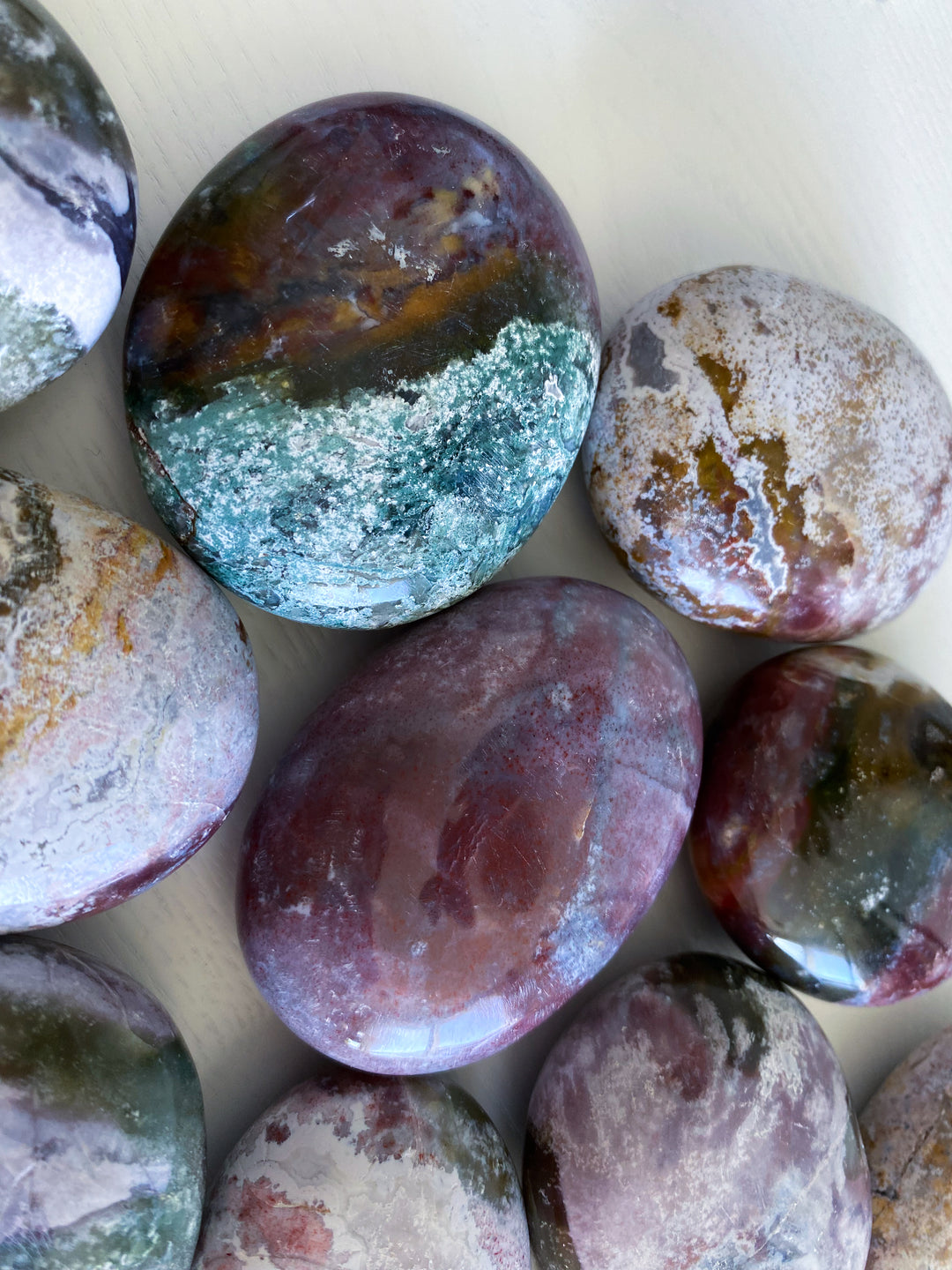 Pastel Unicorn Jasper Palm Stone