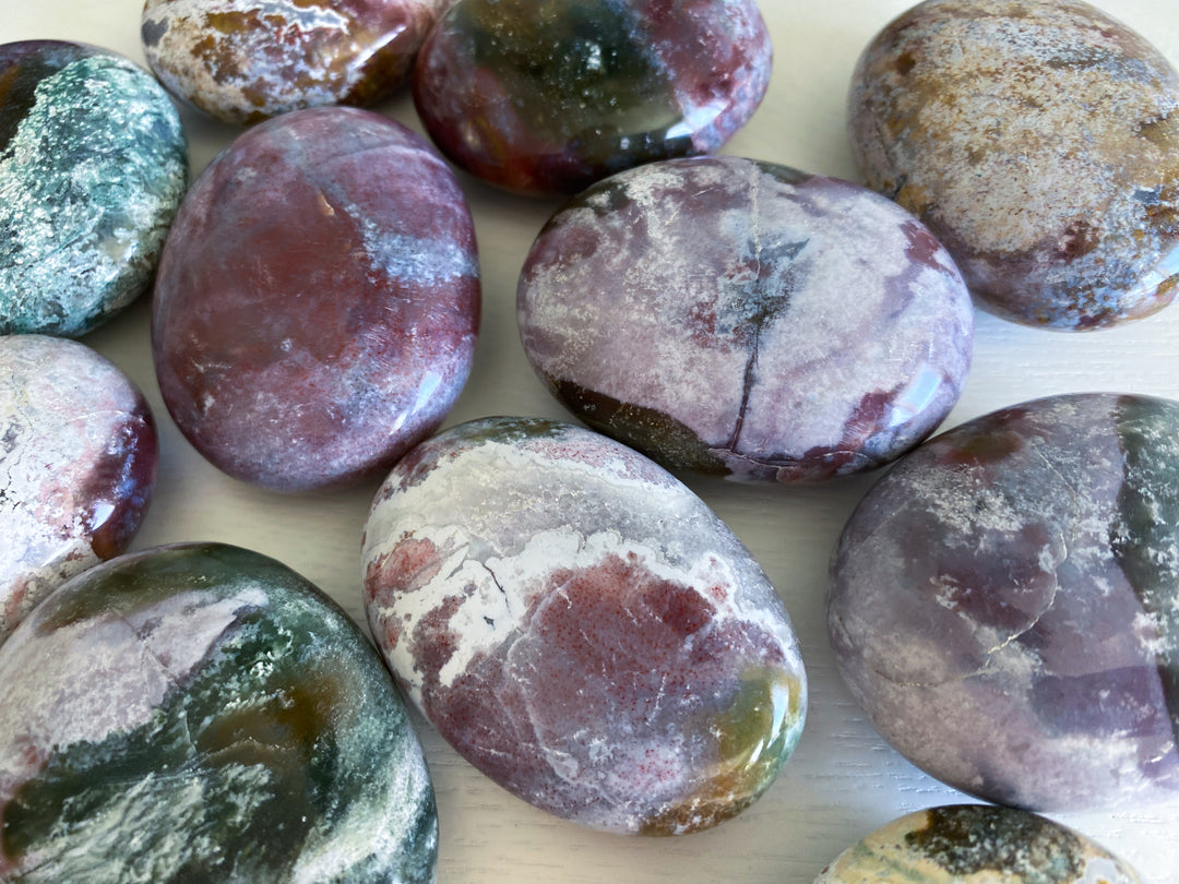 Pastel Unicorn Jasper Palm Stone