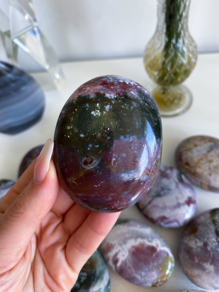 Pastel Unicorn Jasper Palm Stone