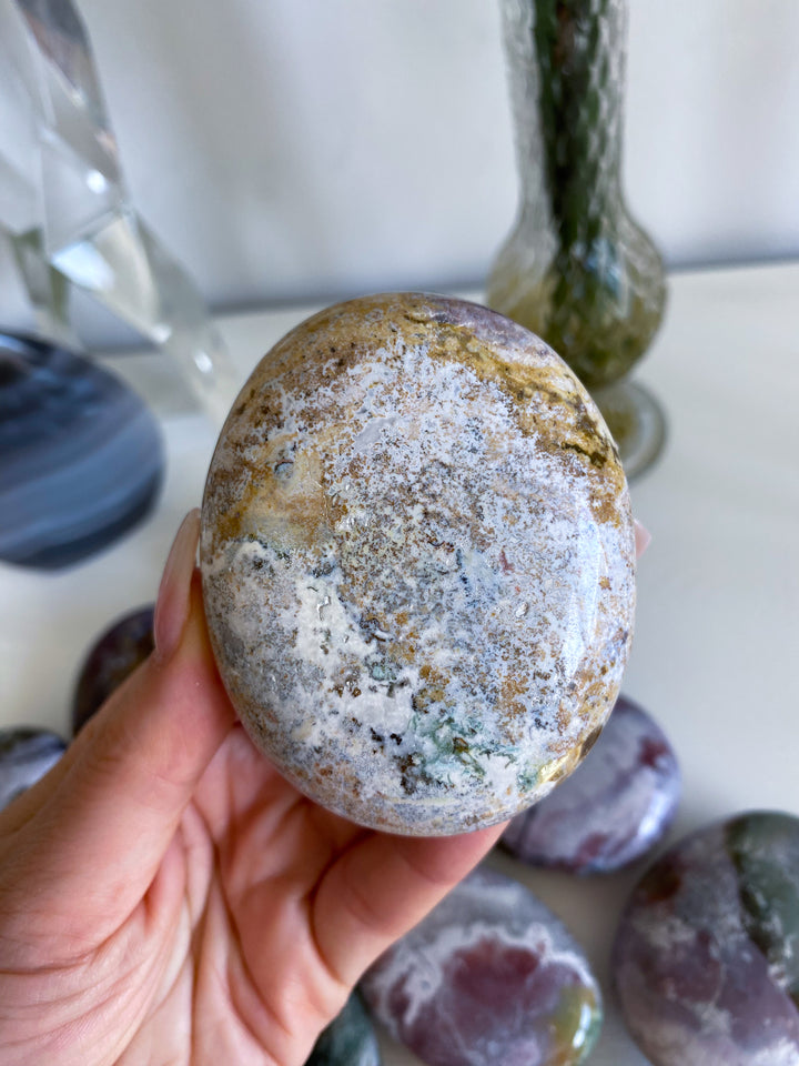 Pastel Unicorn Jasper Palm Stone