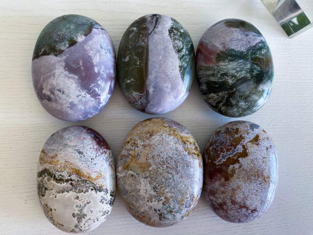 Pastel Unicorn Jasper Palm Stone