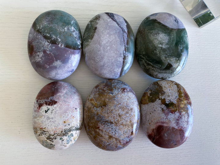 Pastel Unicorn Jasper Palm Stone