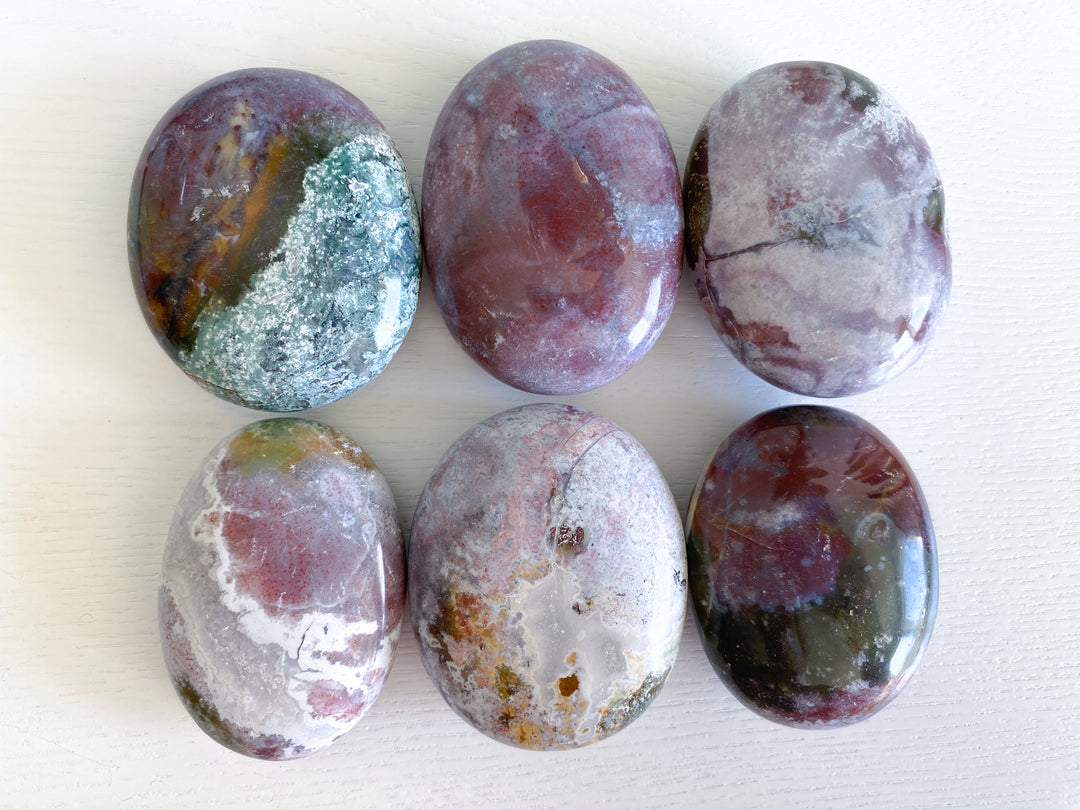 Pastel Unicorn Jasper Palm Stone