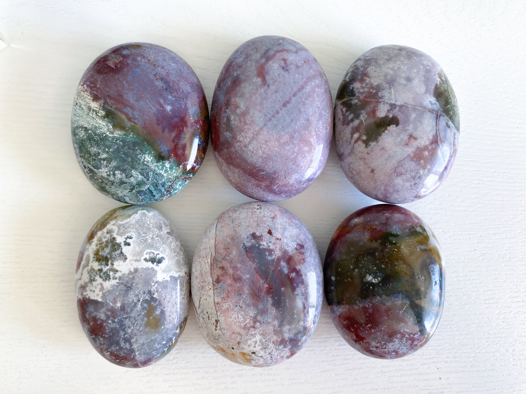 Pastel Unicorn Jasper Palm Stone