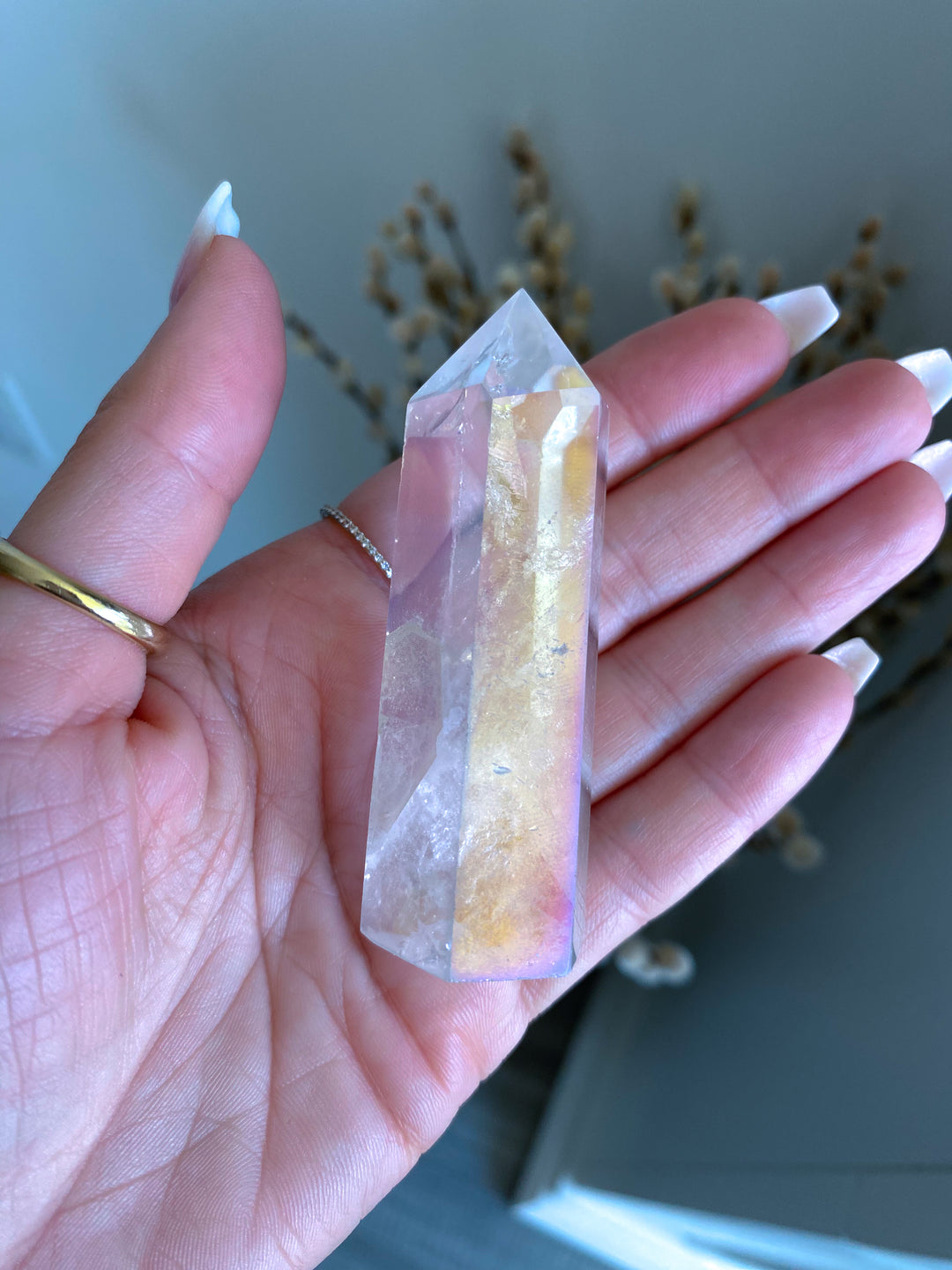 Unique Angel Aura Quartz Tower