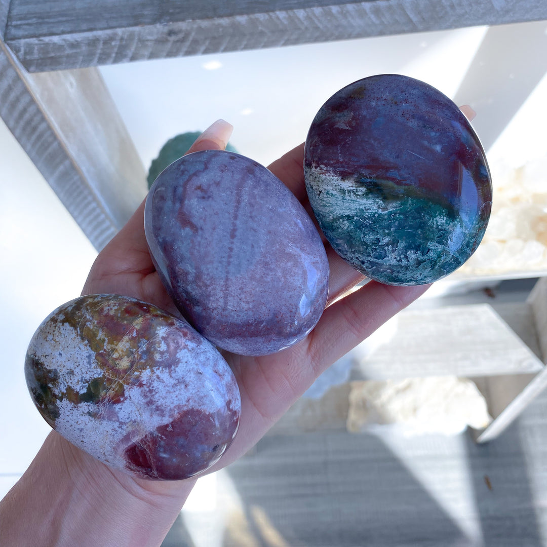 Pastel Unicorn Jasper Palm Stone