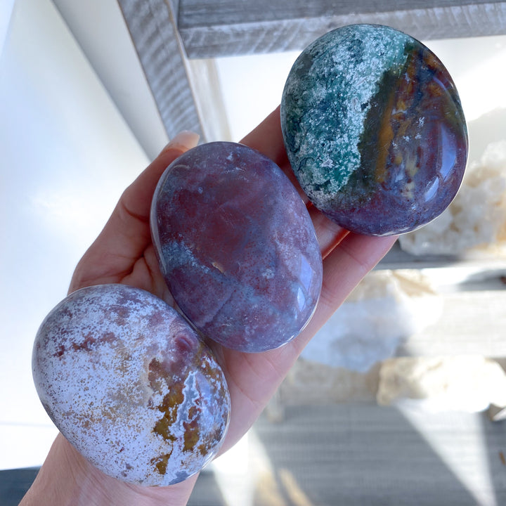 Pastel Unicorn Jasper Palm Stone