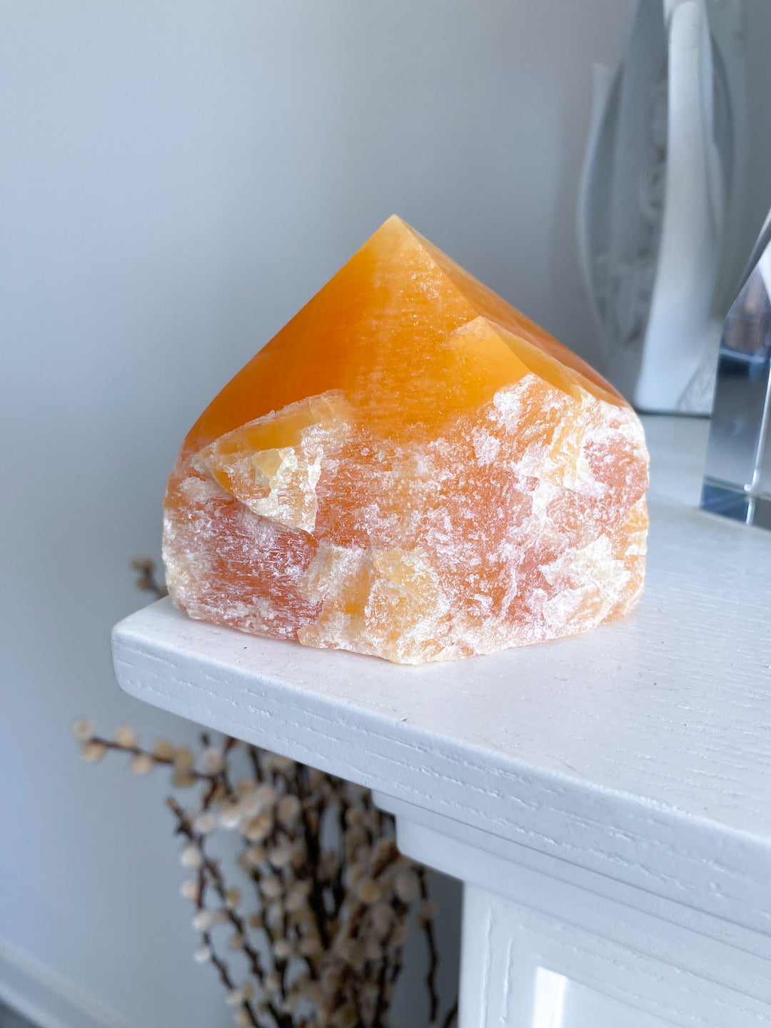 Chunky 1.2lb Orange Calcite Top Polish