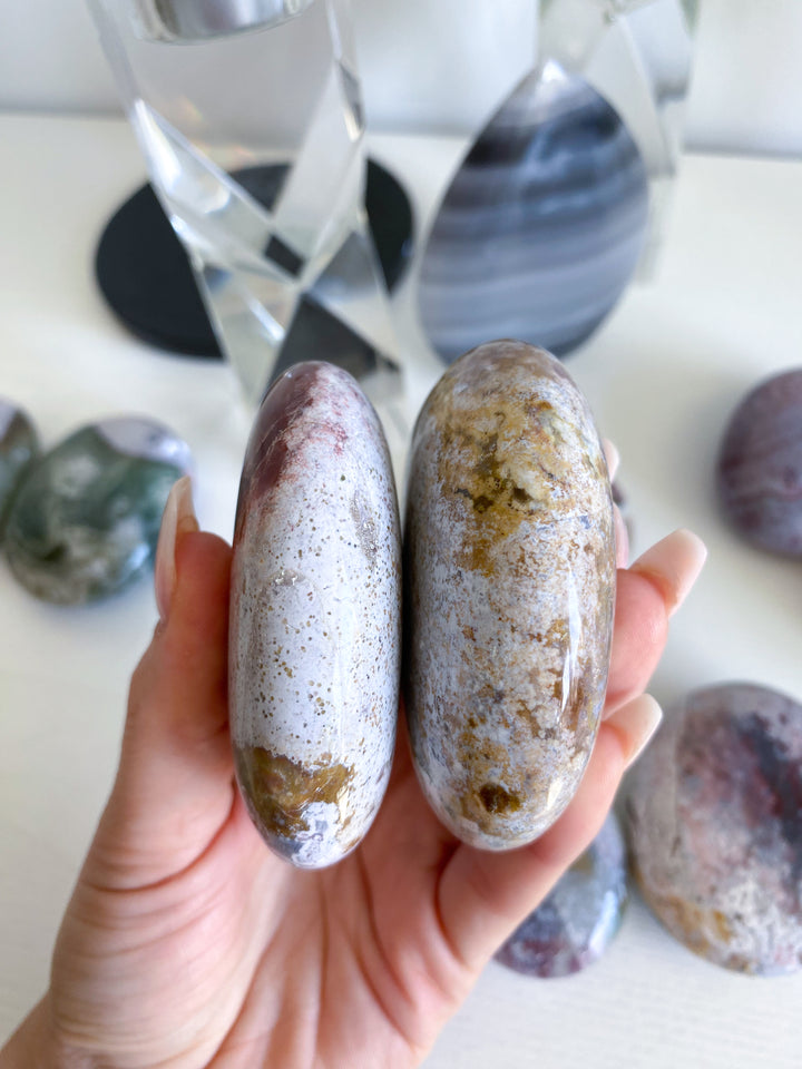 Pastel Unicorn Jasper Palm Stone