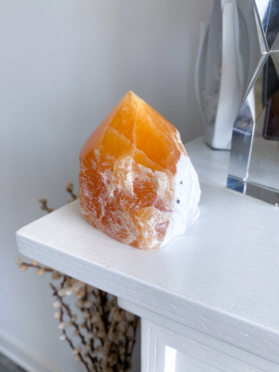 Chunky 1.2lb Orange Calcite Top Polish