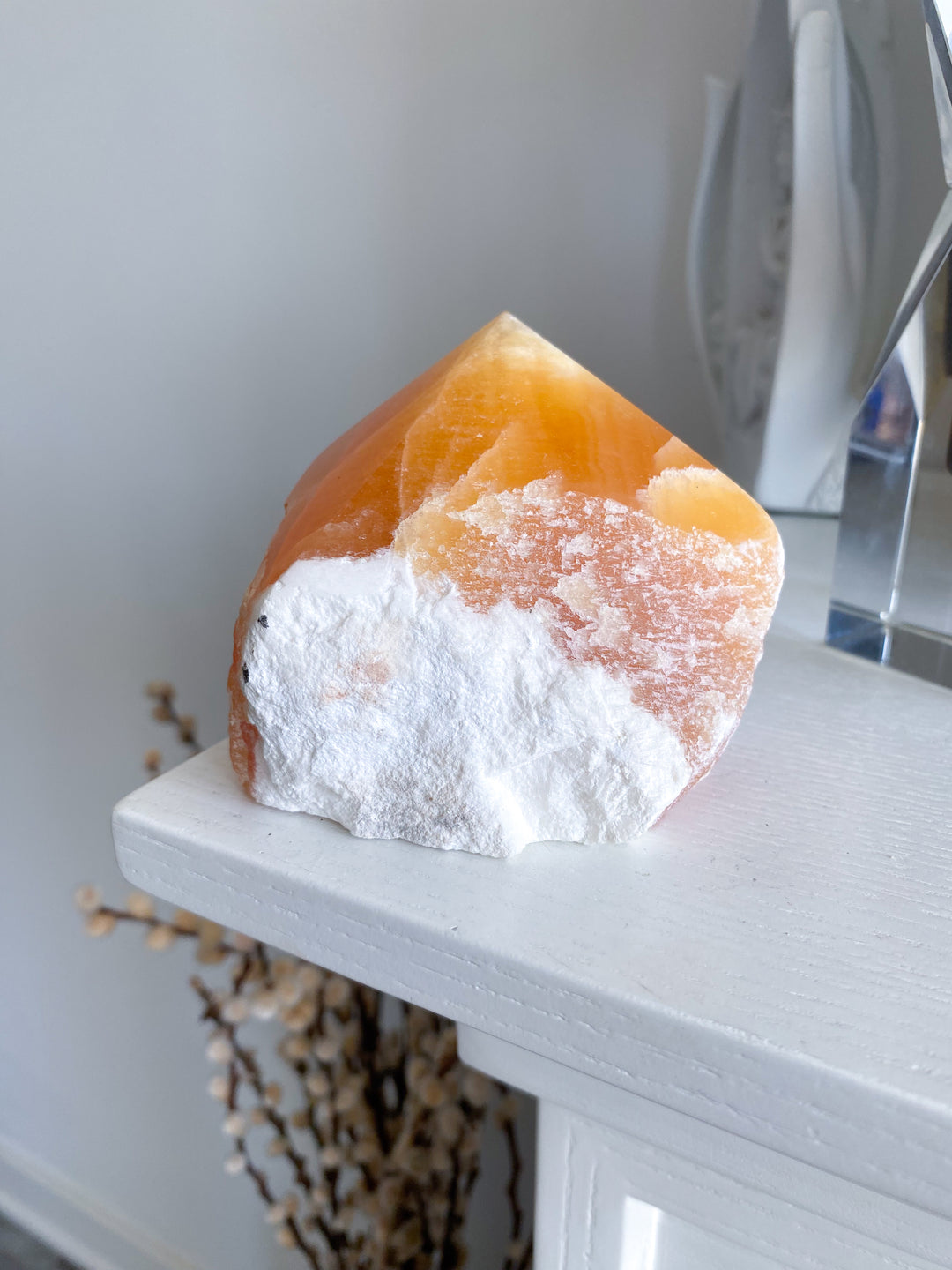 Chunky 1.2lb Orange Calcite Top Polish