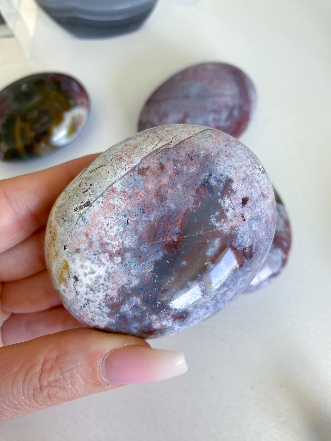 Pastel Unicorn Jasper Palm Stone