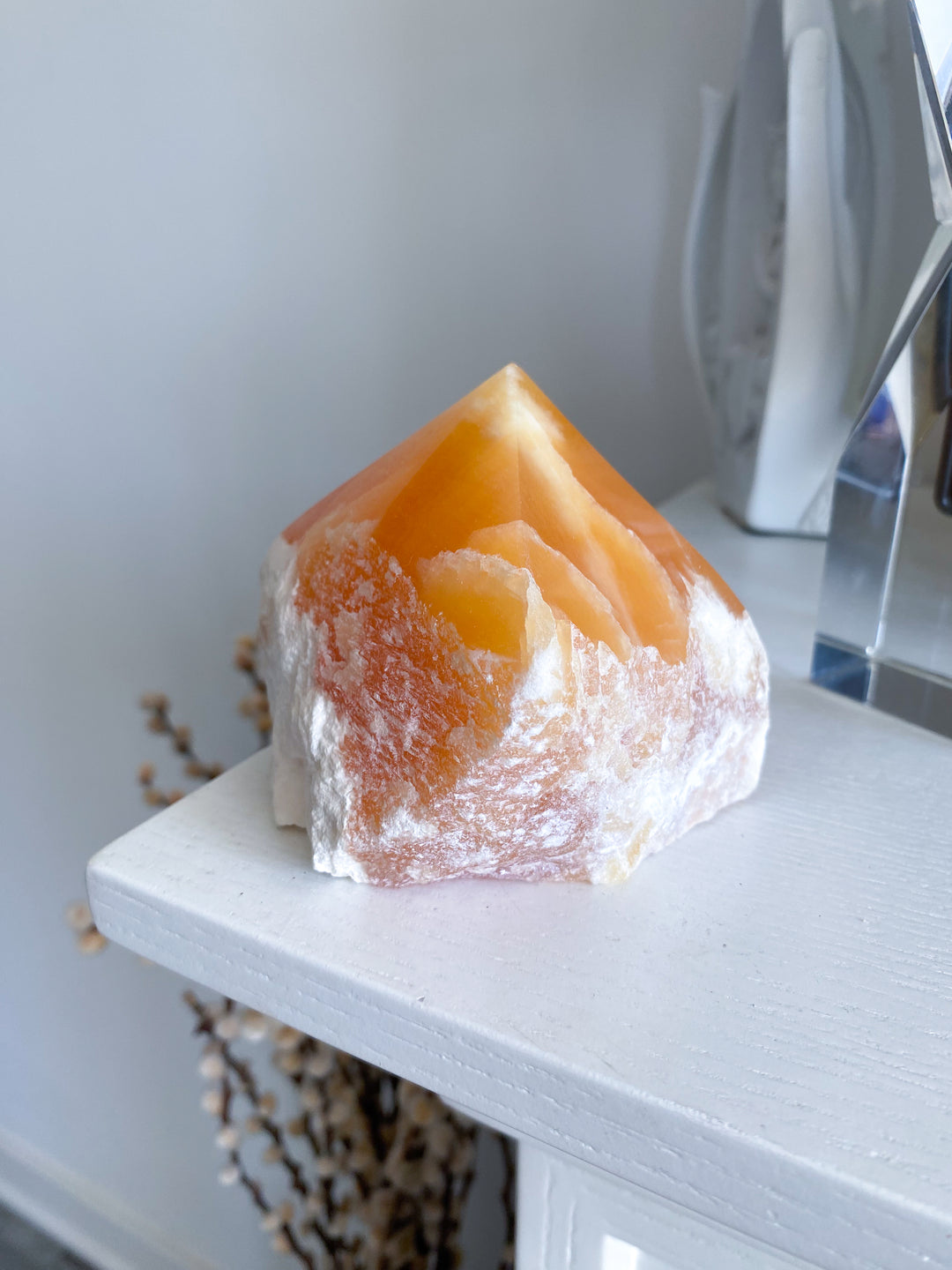 Chunky 1.2lb Orange Calcite Top Polish
