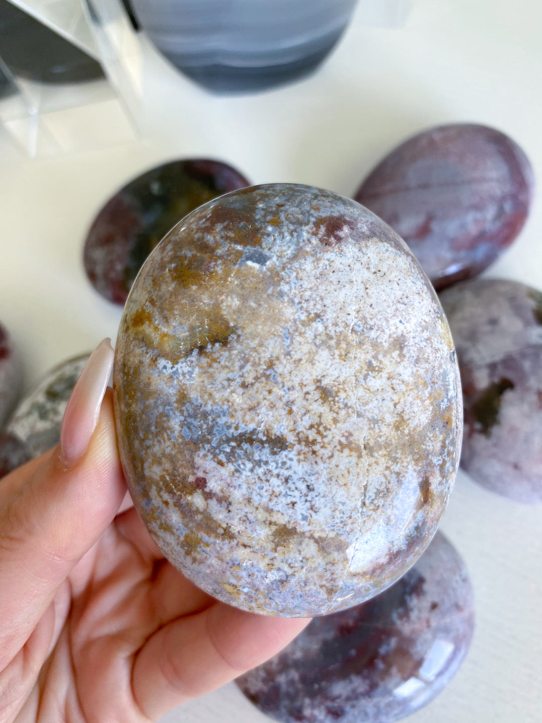 Pastel Unicorn Jasper Palm Stone