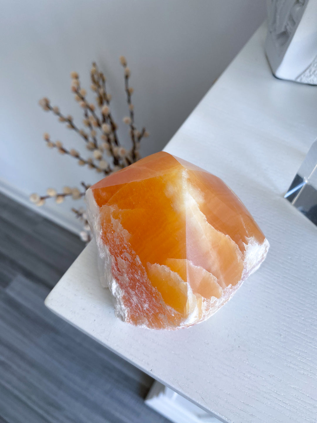 Chunky 1.2lb Orange Calcite Top Polish