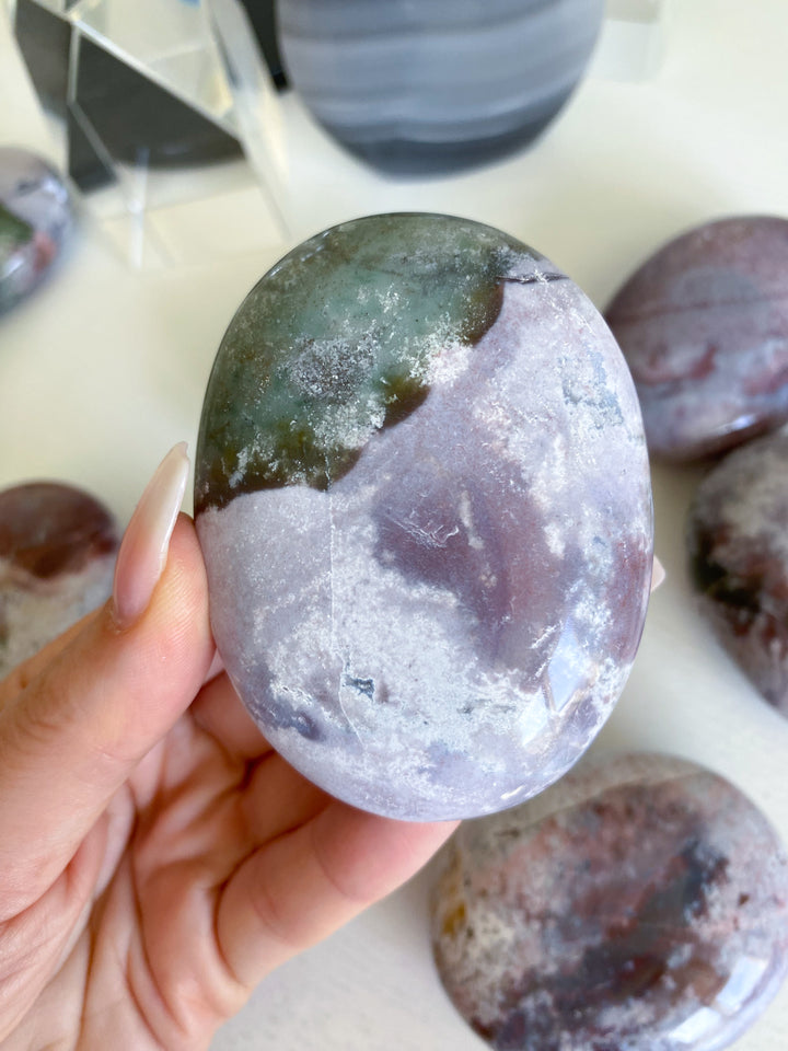 Pastel Unicorn Jasper Palm Stone