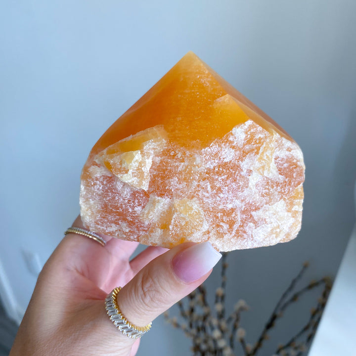 Chunky 1.2lb Orange Calcite Top Polish