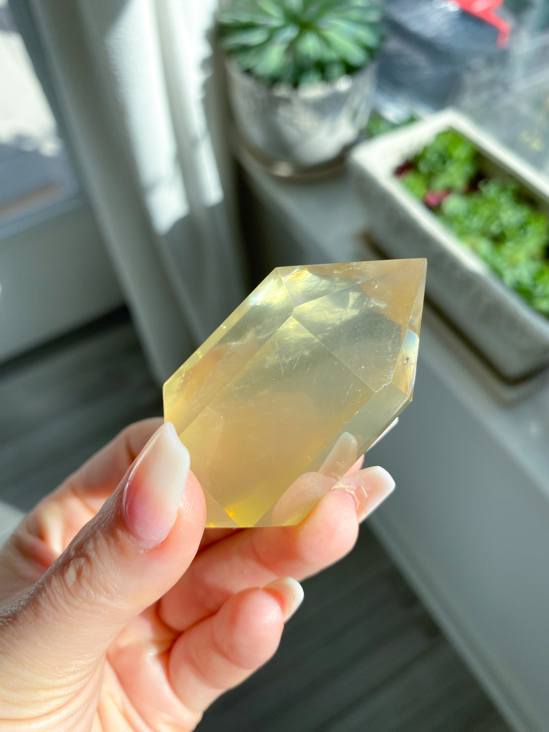 Lemon Topaz Double Terminated Wand #2