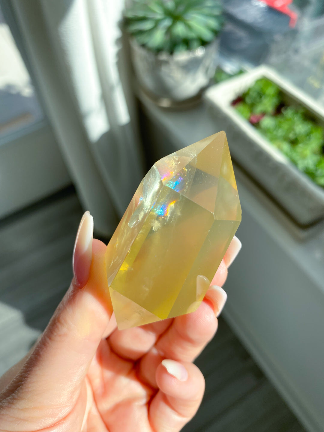 Lemon Topaz Double Terminated Wand #2
