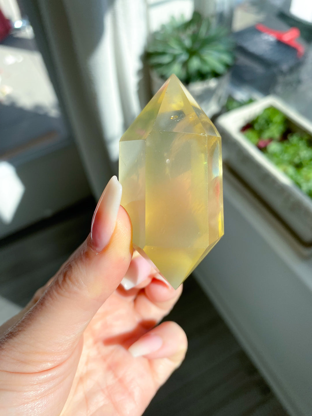 Lemon Topaz Double Terminated Wand #2