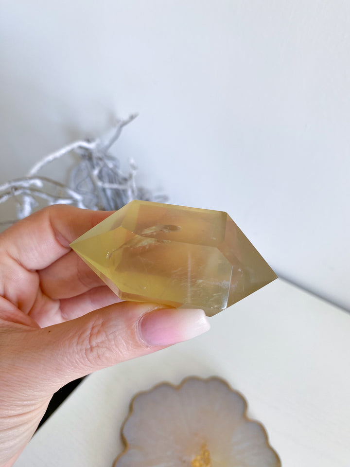 Lemon Topaz Double Terminated Wand #2