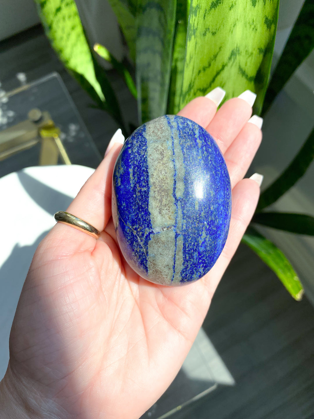 Lapis Lazuli Palm Stone #4 - Get Exact Item