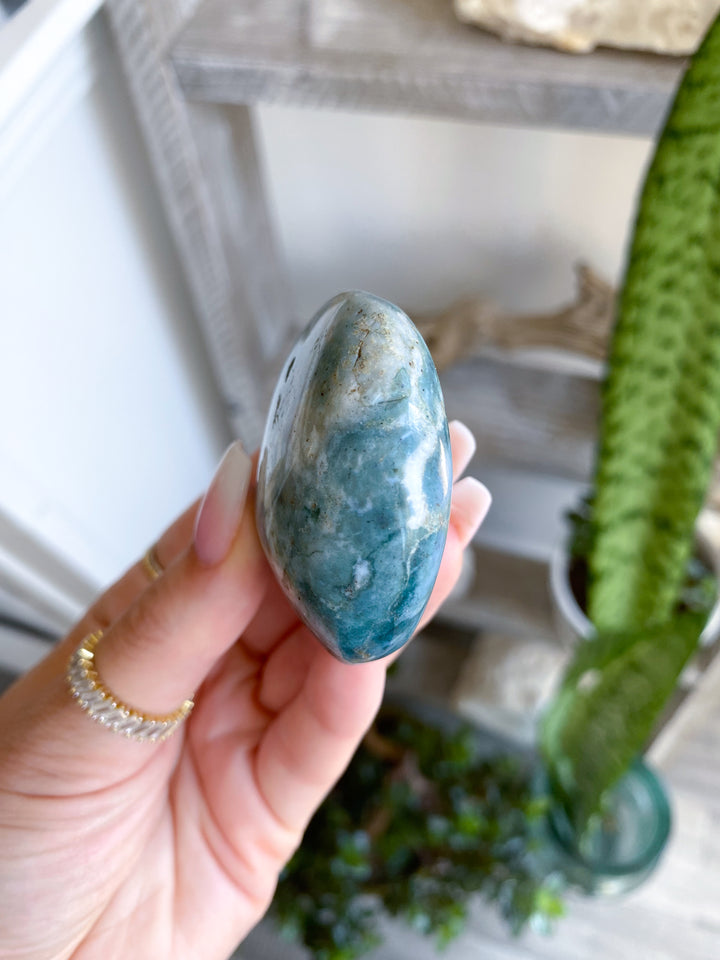 Green, Purple Ocean Jasper Palm #2