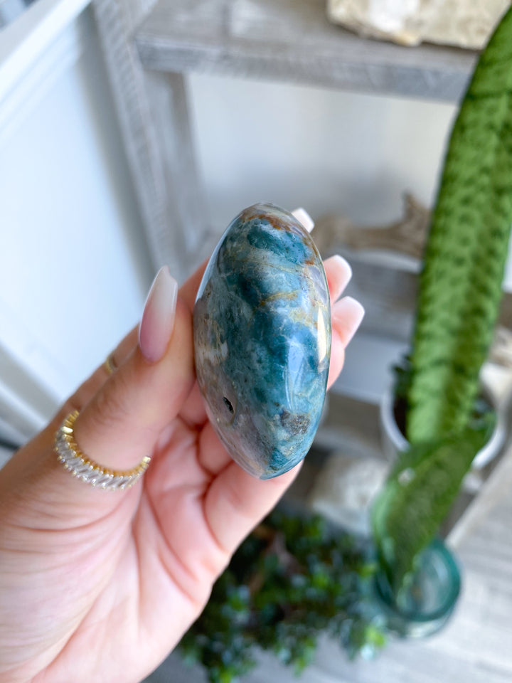 Green, Purple Ocean Jasper Palm #2