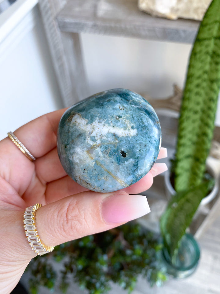 Green, Purple Ocean Jasper Palm #2
