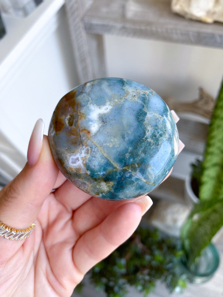 Green, Purple Ocean Jasper Palm #2