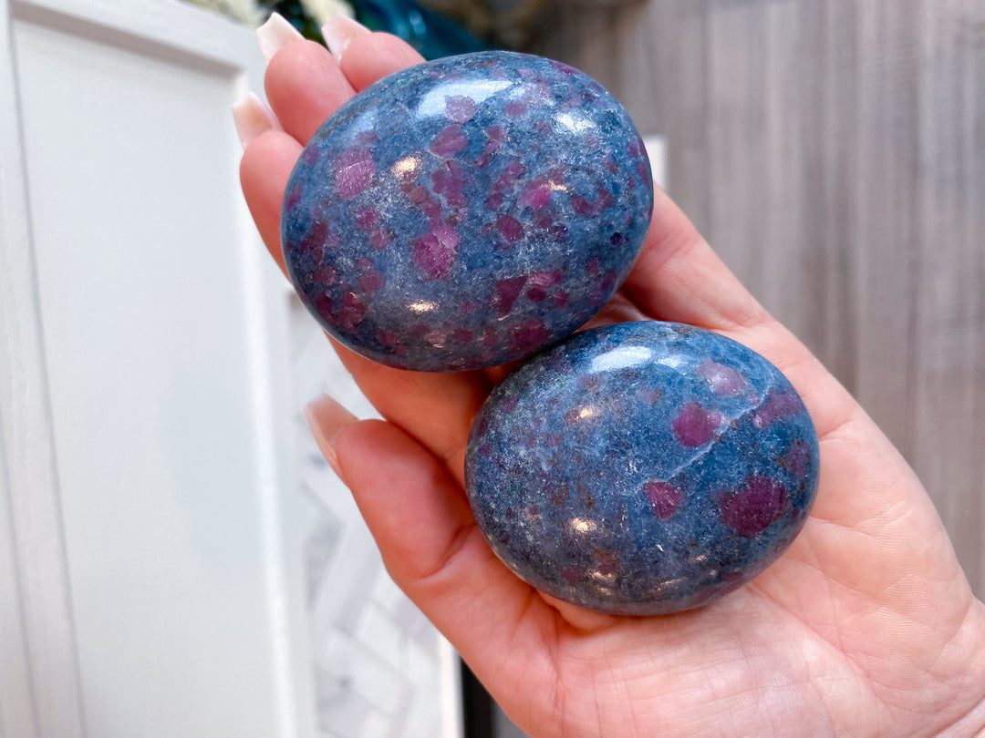 Kyanite with Ruby Palm Stone