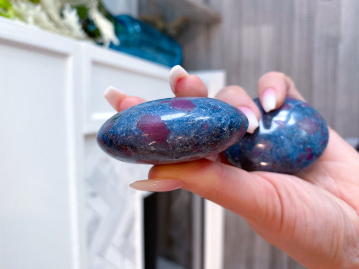 Kyanite with Ruby Palm Stone