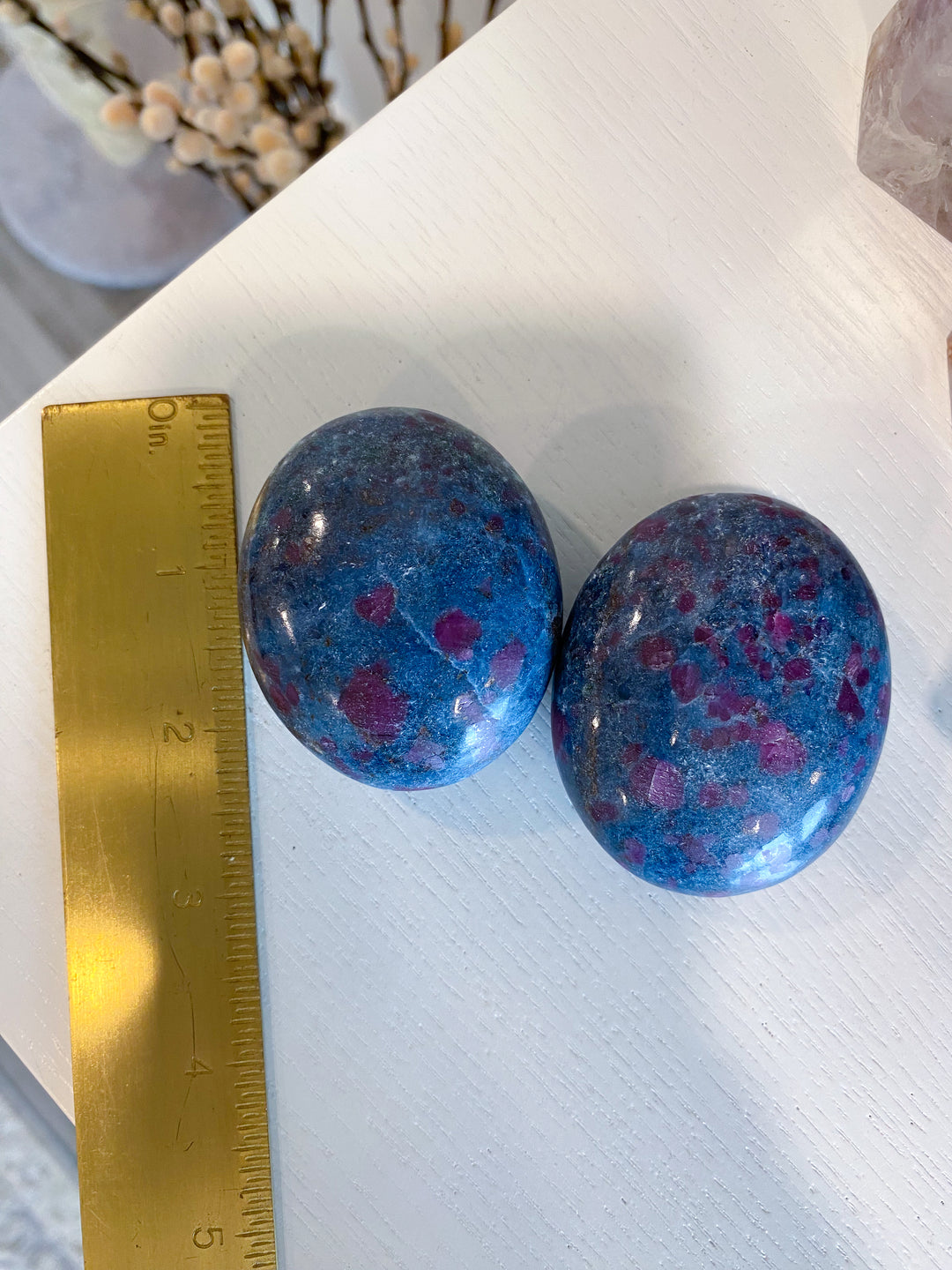 Kyanite with Ruby Palm Stone