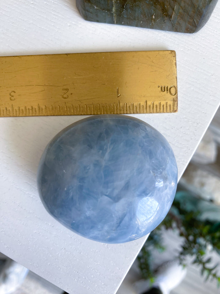 Large High Quality Blue Calcite Palm #1